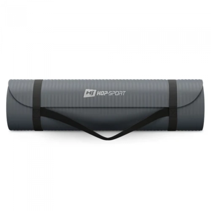 Килимок для фітнесу та йоги Hop-Sport HS-NB010GM NBR 1см графітовий