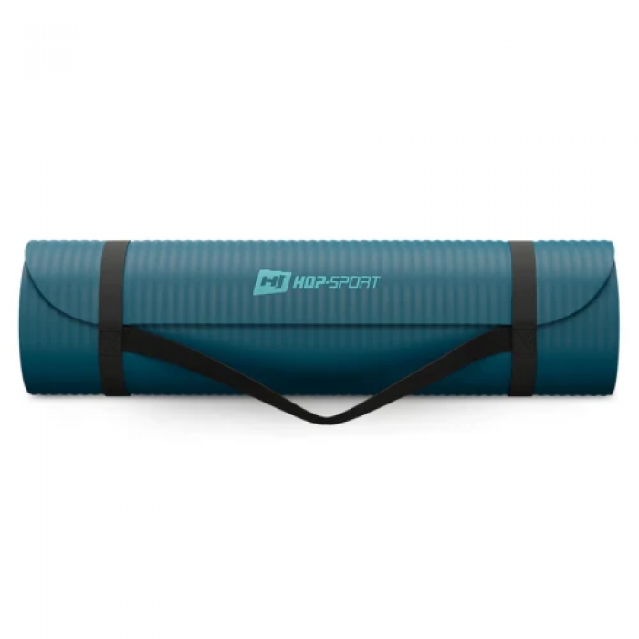 Килимок для фітнесу та йоги Hop-Sport HS-NB010GM NBR 1см темний морський