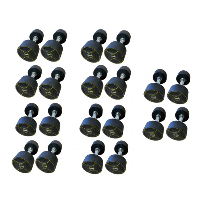 Поліуретановий гантельний ряд Generation Fitness FF51D4B-15/37,5kg (10 пар) 525 кг Поліуретановий гантельний ряд Generation Fitness FF51D4B-15/37,5kg (10 пар) 525 кг