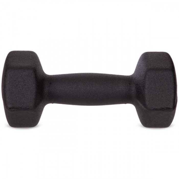 Гантель для фітнесу 0,5 кг 1шт з неопреновим покриттям Generation Fitness FF51D4A-0.5kg (чорний)