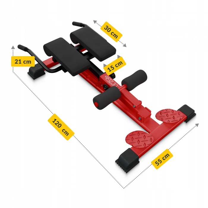 Лава для гіперекстензії 4FIZJO регульована Red/Black (P-5905973402682)