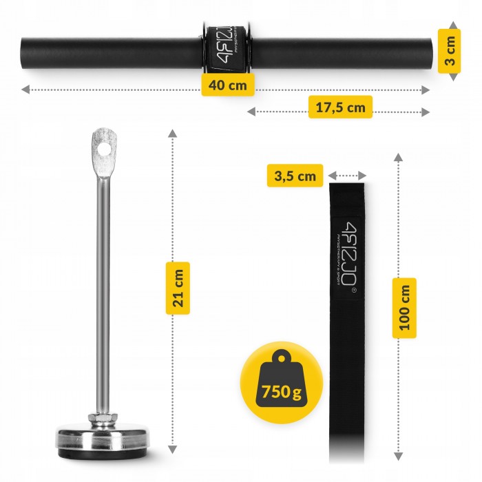 Тренажер для зап'ястей та передпліч 4FIZJO Wrist Roller Black (P-5905973400350)