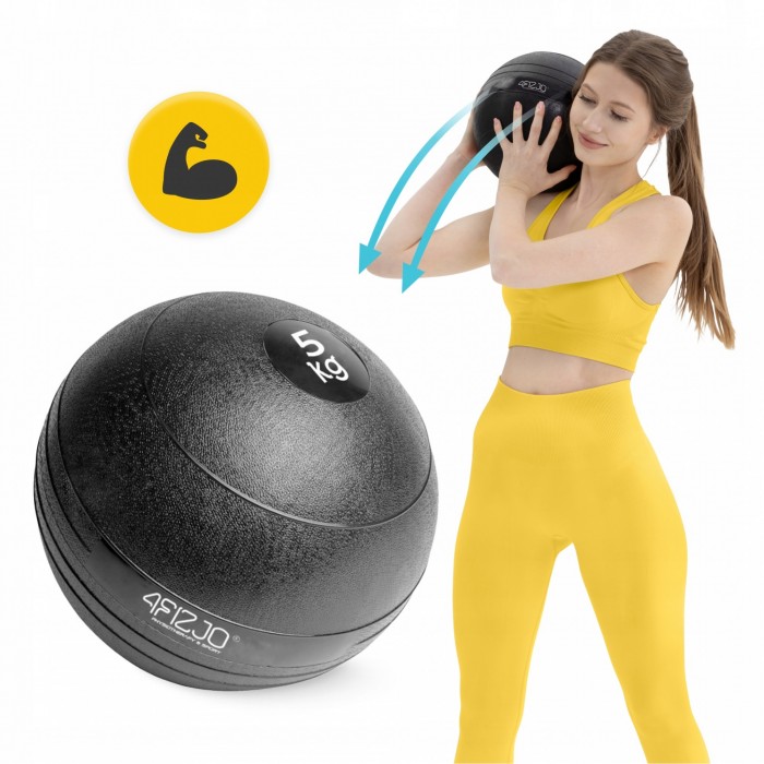 Слембол (медицинский мяч) для кроссфита 4FIZJO Slam Ball 5 кг Black (P-5907739315427)