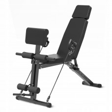 Скамья для тренировок 4FIZJO Pro универсальная, с партой Скотта Black (P-5905973405119)
