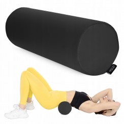 Валік для масажного столу, реабілітації та масажу 4FIZJO 60 x 20 см Black (P-5905973402972)