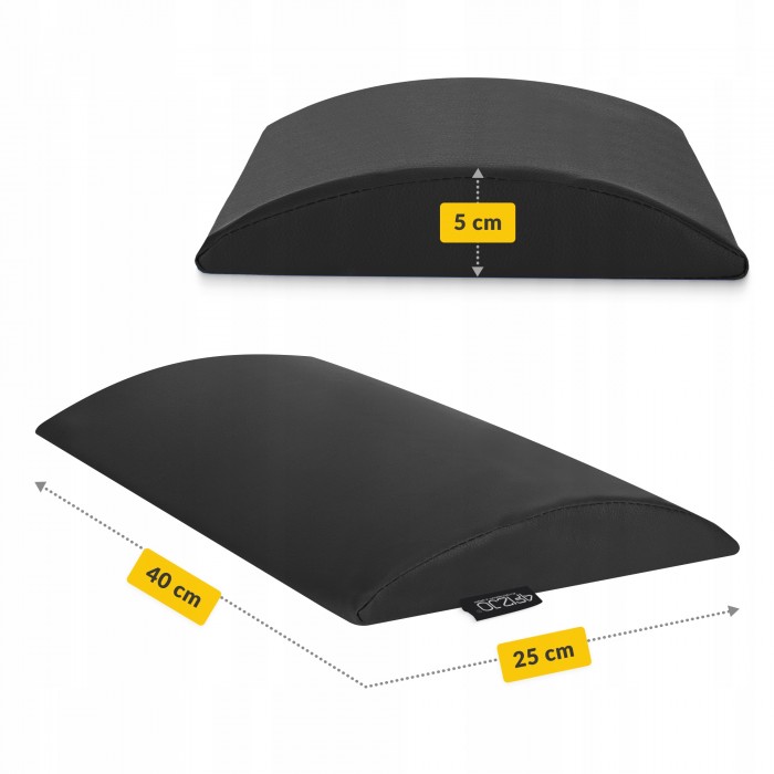 Напіввалик для реабілітації та масажу 4FIZJO 40 x 25 x 5 Black (P-5905973403078)