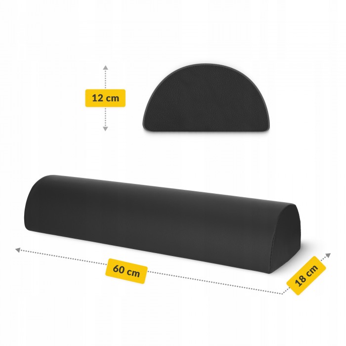 Напіввалик для реабілітації та масажу 4FIZJO 60 x 18 x 12 Black (P-5905973402941)