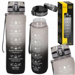 Пляшка для води спортивна 4FIZJO 1000 мл Grey/Black (P-5905973400756)
