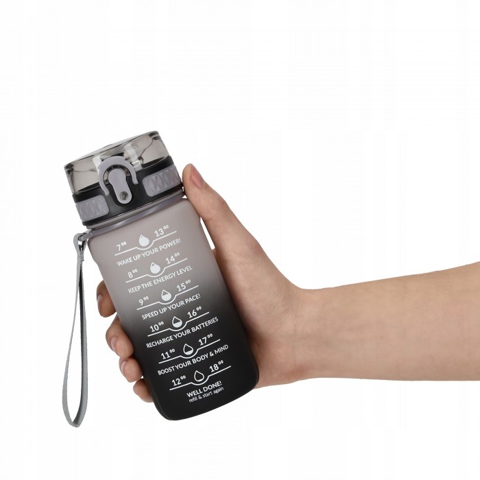 Пляшка для води спортивна 4FIZJO 500 мл Grey/Black (P-5905973400725)