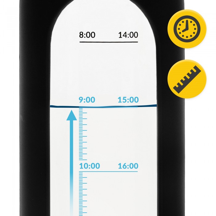 Пляшка для води спортивна 4FIZJO 750 мл скляна Black (P-5905973404174)