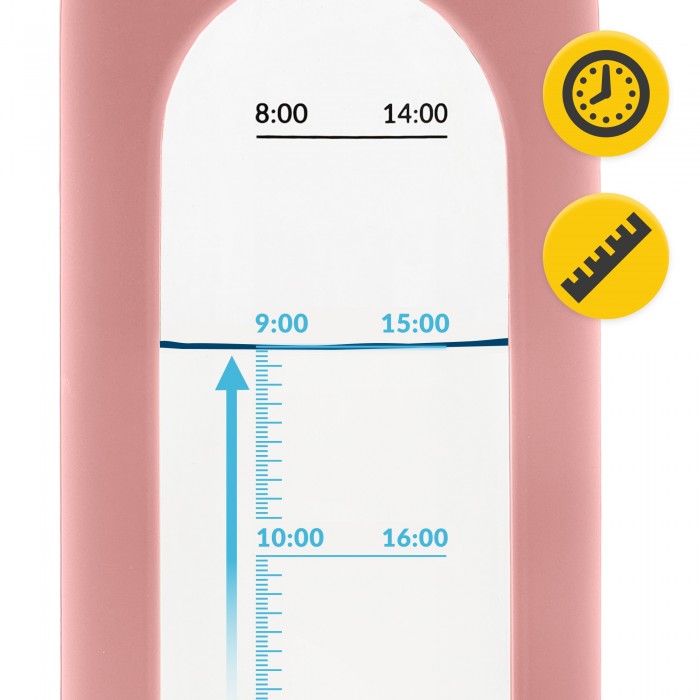Пляшка для води спортивна 4FIZJO 750 мл скляна Pink (P-5905973404204)