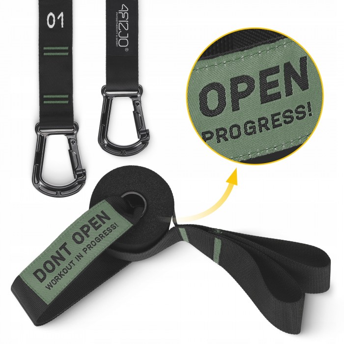 Гимнастические кольца 4FIZJO деревянные, регулируемые Black/Green (P-5905973402736)