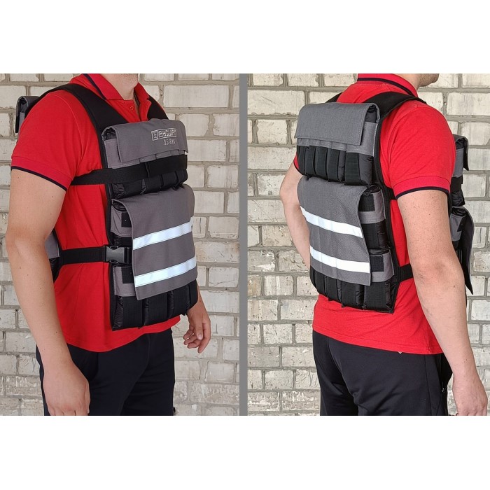Жилет обтяжувач EasyFit Armor 18 кг набірний з кроком 0,5 кг Жилет обтяжувач EasyFit Armor 18 кг набірний з кроком 0,5 кг