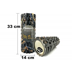 Массажный ролик EasyFit Grid Roller 33 см v.1.1 Multi Черный