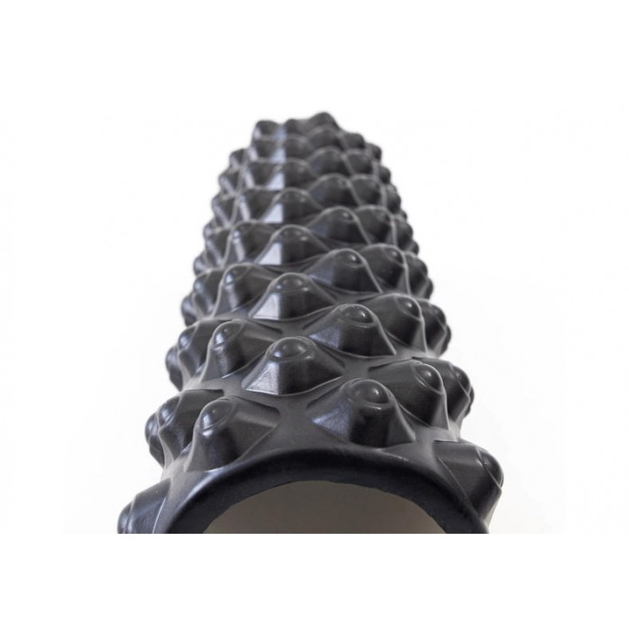 Масажний ролик EasyFit Grid Roller Extreme 45 см Чорний