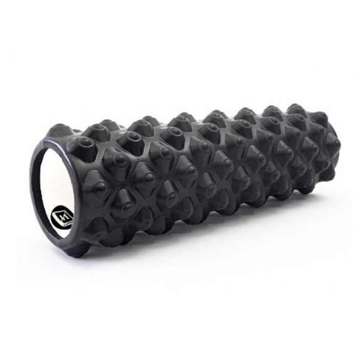 Масажний ролик EasyFit Grid Roller Extreme 45 см Чорний