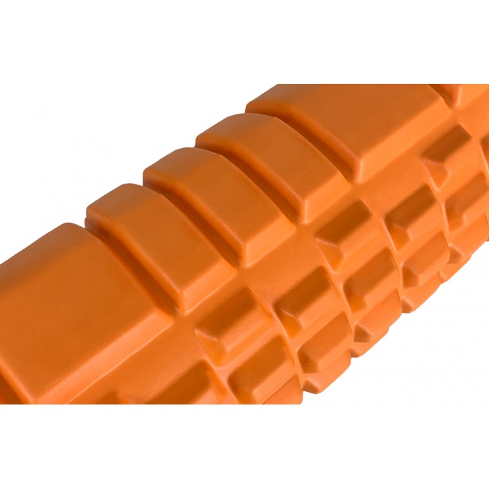 Массажный ролик EasyFit Grid Roller 33 см v.1.1 прочный массажер (оранжевый)