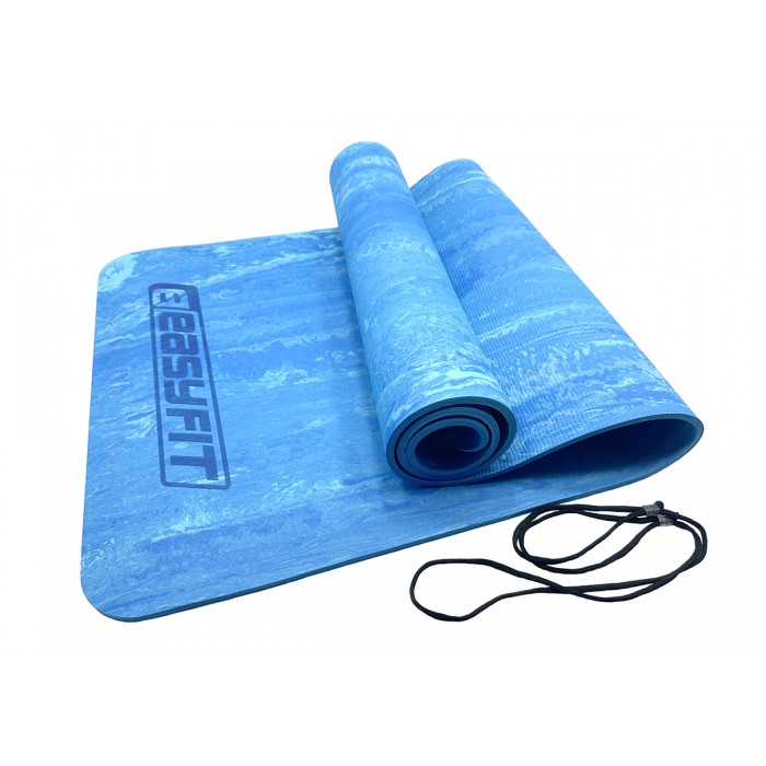 Килимок для йоги та фітнеса EasyFit PER Premium Mat 8 мм Синій Килимок для йоги та фітнеса EasyFit PER Premium Mat 8 мм Синій