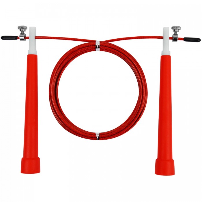 Швидкісна скакалка EasyFit Speed Cable Rope 3 м зі стальним тросом червона Швидкісна скакалка EasyFit Speed Cable Rope 3 м зі стальним тросом червона