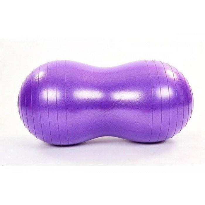 М'яч для фітнеса EasyFit Peanut 45х90 см фіолетовий (фітбол горіх-арахіс)