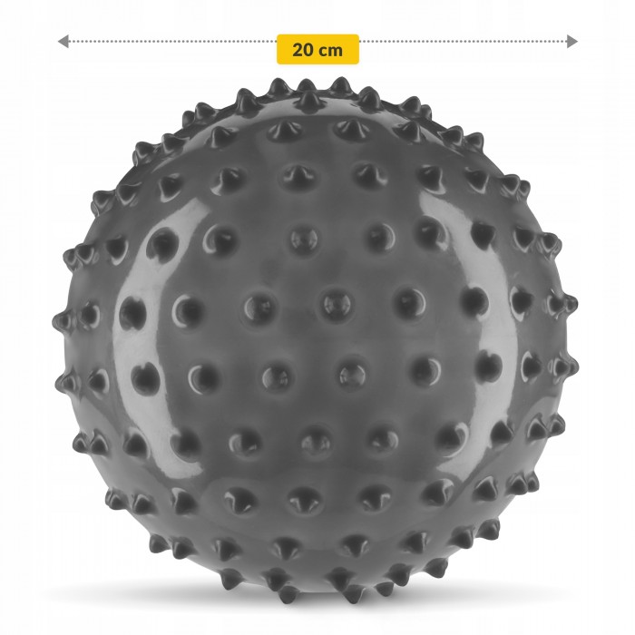 М'яч для пілатесу, йоги, реабілітації 4FIZJO 20 см (масажний) Black (P-5905973402330)
