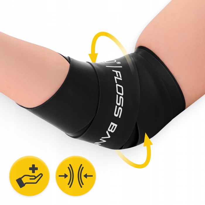 Стрічка компресійна для флоссингу 4FIZJO Floss Band 207 x 5 x 0.1 см Black (P-5905973405256)