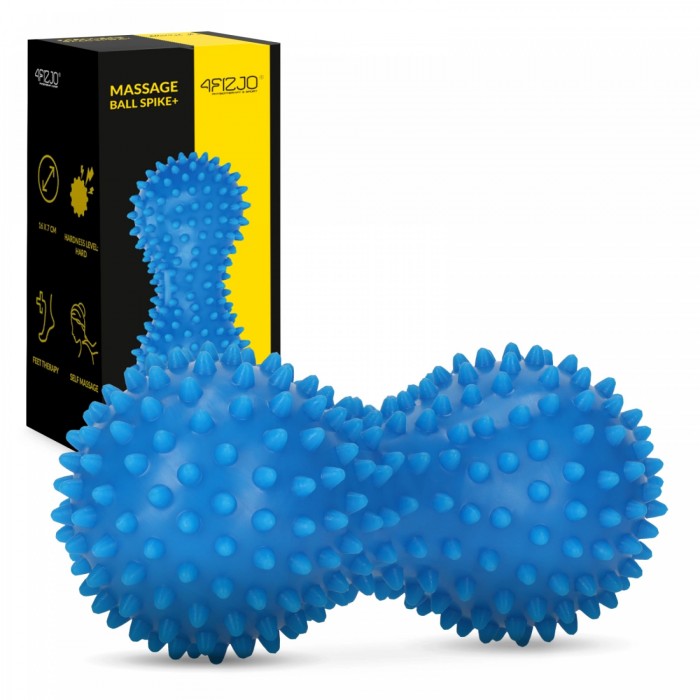 Масажний м'яч подвійний з шипами 4FIZJO Spike+ 7 x 16 см Blue (P-5905973403337) Масажний м'яч подвійний з шипами 4FIZJO Spike+ 7 x 16 см Blue (P-5905973403337)