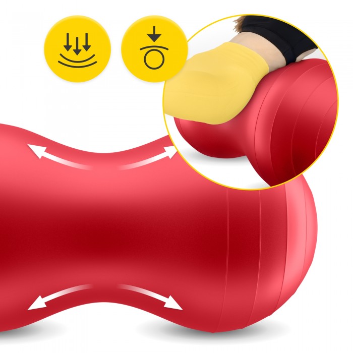 М'яч для фітнесу (арахіс) 4FIZJO Air Ball Peanut 45 x 90 см Anti-Burst Red (P-5907739318558)