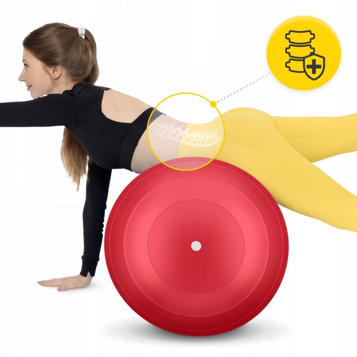 М'яч для фітнесу (арахіс) 4FIZJO Air Ball Peanut 45 x 90 см Anti-Burst Red (P-5907739318558)