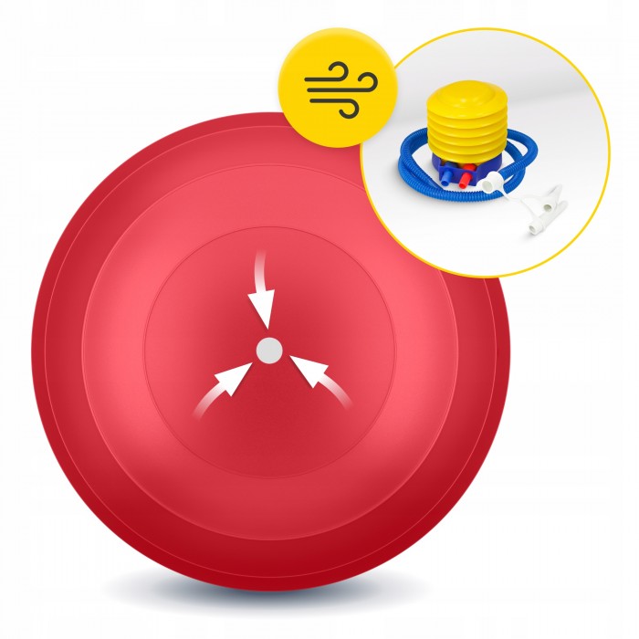 М'яч для фітнесу (арахіс) 4FIZJO Air Ball Peanut 45 x 90 см Anti-Burst Red (P-5907739318558)