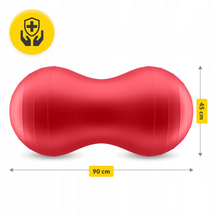 М'яч для фітнесу (арахіс) 4FIZJO Air Ball Peanut 45 x 90 см Anti-Burst Red (P-5907739318558)