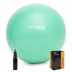М'яч для фітнесу (фітбол) Cornix 55 см Anti-Burst XR-0360 Mint