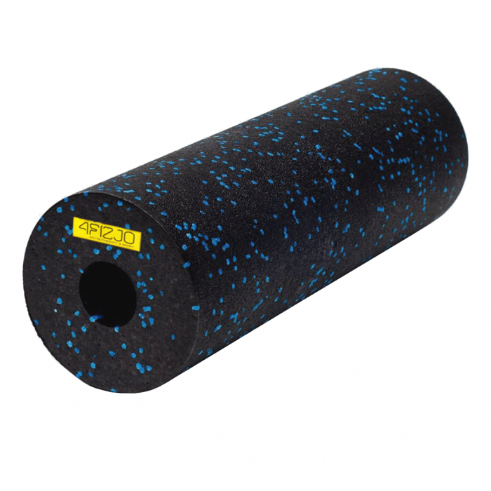Масажний ролик для спини 4FIZJO EPP PRO+ 45 x 14.5 см (валик, роллер) гладкий Black/Blue (P-5907222931141)