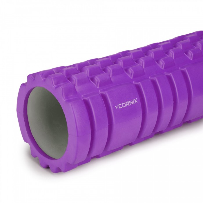 Массажный ролик Cornix EVA 33 x 14 см (валик, роллер) XR-0032 Violet