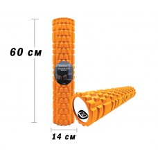 Массажный роллер EasyFit Grid Roller 60 см v.3.1 оранжевый