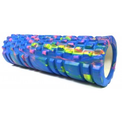 Масажний ролер EasyFit Grid Roller Multi 30 см синій
