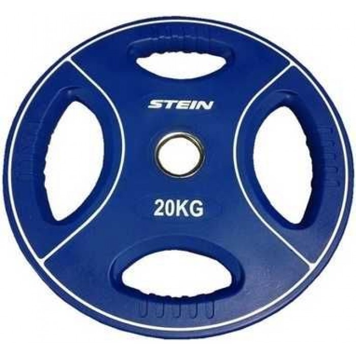 Професійний диск 20 кг d - 50 мм гумовий Stein TPU Color 3-Hole Plate DB6092-20