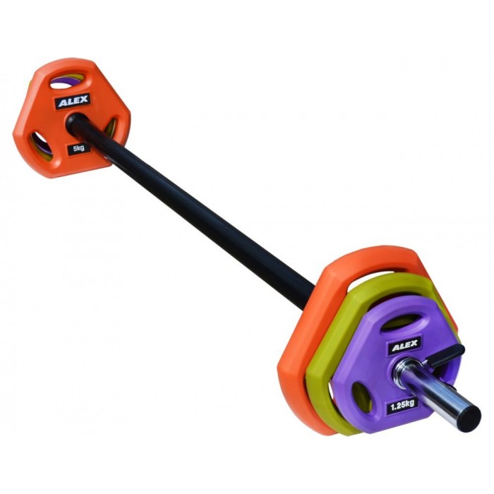 Штанги с блинами для боди-пампа Alex PS-TPU-20K-UT 20 кг