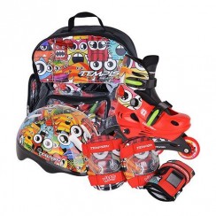 Роликовые коньки раздвижные (комплект) TEMPISH MONSTER Baby skate розов/30-33