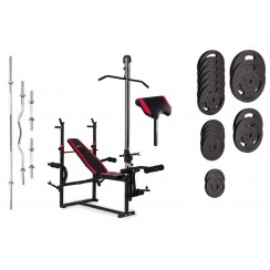 Набір Strong 129 кг з лавою HS-1070 з тягою і партою