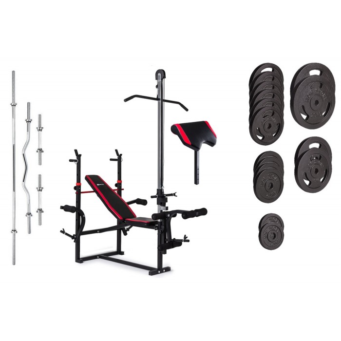 Набір Strong 129 кг з лавою HS-1070 з тягою і партою