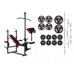 Набір Strong 83 кг з лавою HS-1070 з тягою і партою