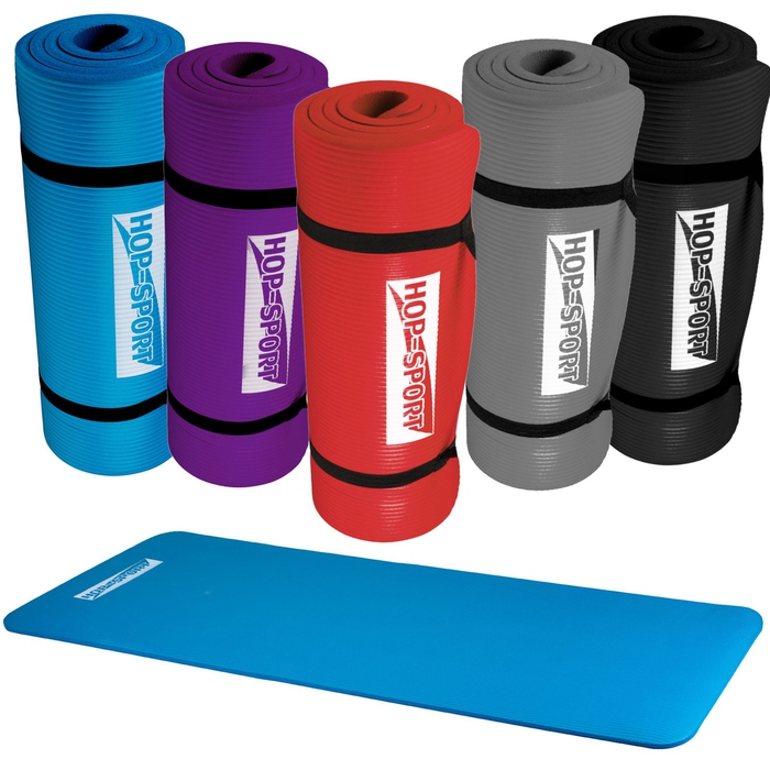 Коврик для фитнеса и йоги HS-4264 1,5см blue