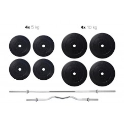 Набір TITAN штанга і гантелі 74кг + HS тисячі сімдесят п'ять + пульт (парта) + тяга