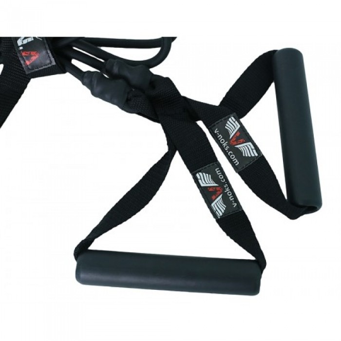 Еспандер гумовий трубчастий із ручками для фітнесу V`Noks type Medium