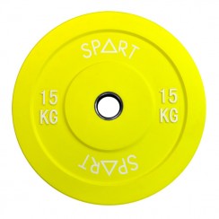 Бамперный блин 15 кг для штанги d - 50 мм SPART PL42-15