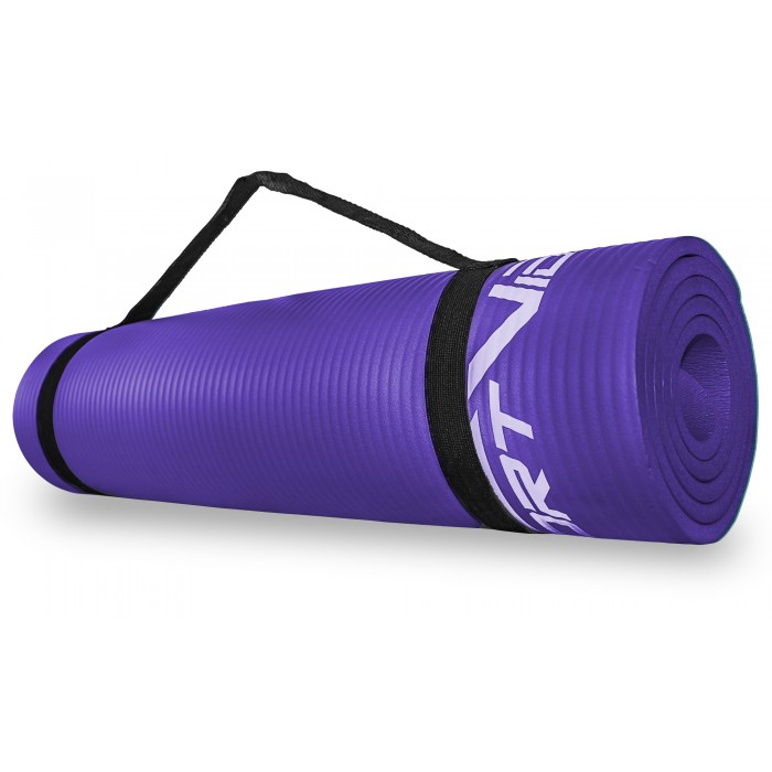Килимок для фітнесу та йоги SportVida NBR 1 см SV-HK0068 Violet