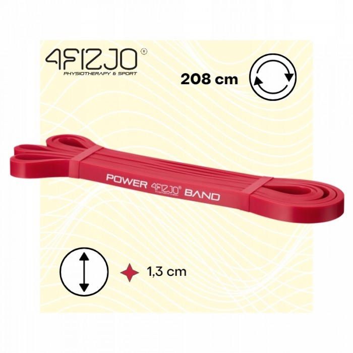 Резинка для подтягивания и спорта 4FIZJO Power Band 13 мм 6-10 кг Red (P-5907222931059)