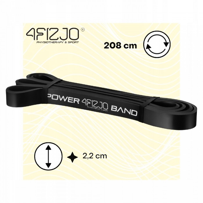 Резинка для підтягування та спорту 4FIZJO Power Band 22 мм 12-17 кг Black (P-5907222931066)
