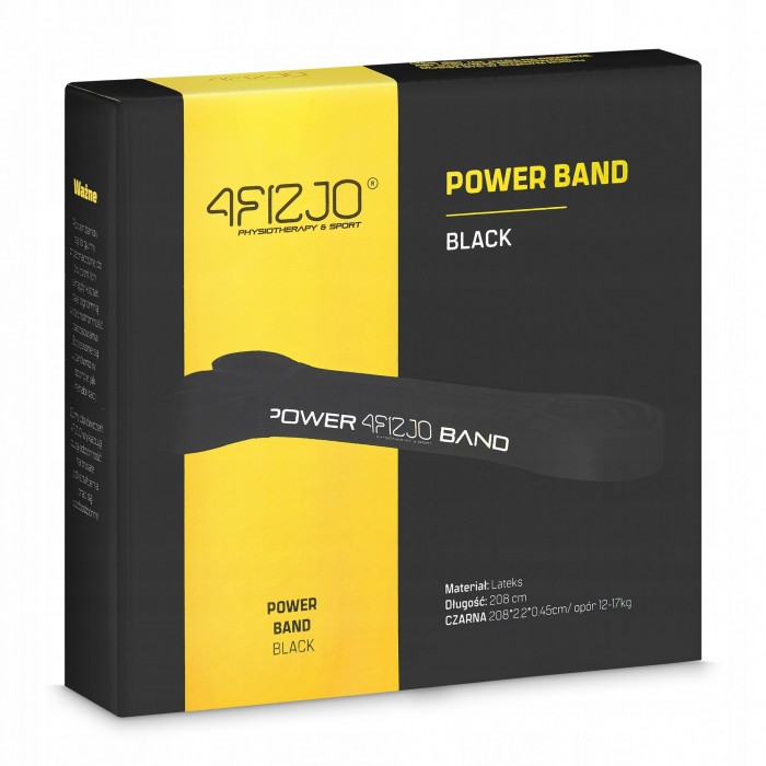 Резинка для підтягування та спорту 4FIZJO Power Band 22 мм 12-17 кг Black (P-5907222931066)